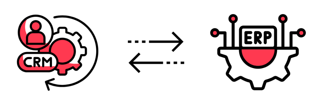 CRM to ERP functionality graphic